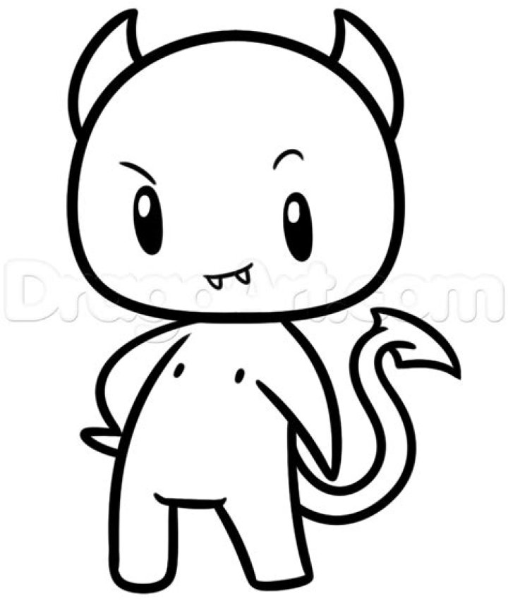 Cute Devil Drawing Free download on ClipArtMag